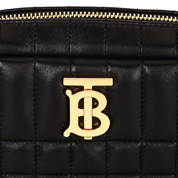 Burberry Roller Lola Mini Quilted Nappa Leather Black Shoulder Bag - Picture 9 of 9